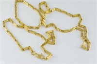 Heavy 21ct yellow gold fancy link necklace
