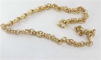 9ct yellow & rose gold necklace