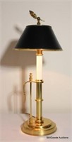 Lamp with Brass Base with Black Metal Shade