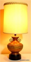 Brass Lamp - with Ivory Shade