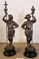Pair of Statues on Cast Bases