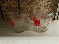 (2) Glass Measure Cups