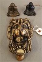Lions Head Door Knocker & Buddha Statues