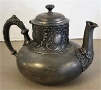 Vintage Quadruple Plate Teapot