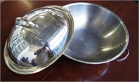 Stainless steel wok for induction cook top