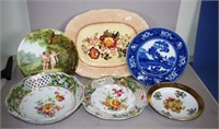 Six German and English dishes and plates