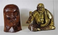 Two various Eastern carved wood figures