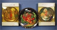 Three various Russian theme collectors plates