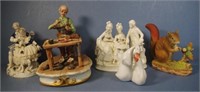 Five assorted figurines