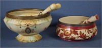 Two various vintage serving bowls & servers