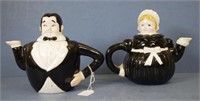 Two piece 'Butler & Maid' set teapots