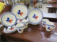 16PC TEXAS DISHES