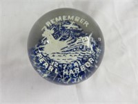 REMEMBER PEARL HARBOR PAPERWEIGHT 3"T