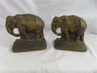 METAL ELEPHANT BOOKENDS 4.5"T X 5"W
