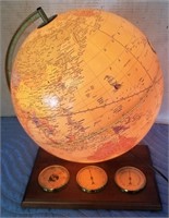 Vintage Lighted Globe Weather Station