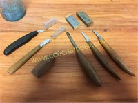 Assorted wood carving knives