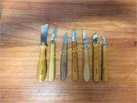 Very nice set of wood handled carving knives