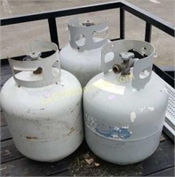 3- 20 lb propane tanks