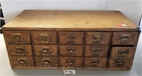 Early Wooden Index Card Cabinet