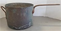 Large Copper Kettle with Iron Handles