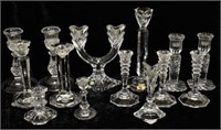 ASSORTED CRYSTAL CANDLE HOLDERS