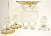 ASSORTED CLEAR GLASSWARE