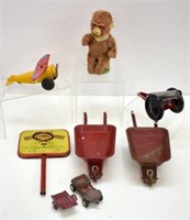 ASSORTED VINTAGE TIN LITHO TOYS & MORE