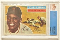 BVG Graded Authentic 1956 Topps Willie Mays Card