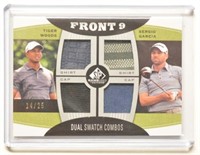 SP Game Used Tiger Woods Garcia Dual Swatch Card