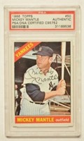 PSA/DNA 1966 Topps Mickey Mantle Autographed Card