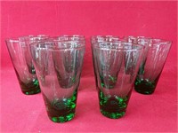 1950's Emerald Green Drinking Glasses