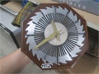Vintage Saw Blade Clock & Barometer