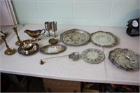 Assorted Silver Plate & Brass