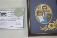 Princess Diana Commemorative 50 Cent Coin & Photo