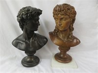 PAIR BUSTS 14"T