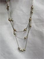 (3) STERLING SILVER LAYERING NECKLACES 10"