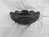 "IMPERIAL" CARNIVAL GLASS BOWL 4"T X 10"W