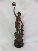 SPELTER "LADY" STATUE 18"T