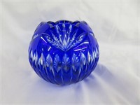 BLUE CUT TO CLEAR ROSE BOWL 5.5"T