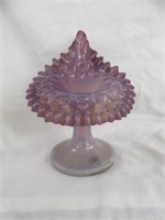 PURPLE OPALESCENT JACK IN THE PULPIT VASE 7.5"T X