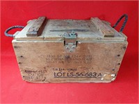 Vintage Wooden Military Hand Grenade Box