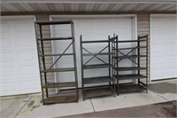 (3) Steel shelving units