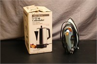 Coffee Pot, Steam Iron