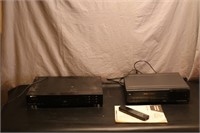 Funai VCR FT-4010 with Remote & Apex DVD Player