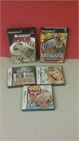 2 Playstation 2 Games & 3 Nintendo DS Games