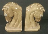 Ceramic Horse Head Bookends