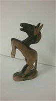 Unique Wooden Handcarved Rearing Donkey/Horse