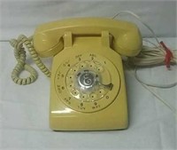 Vintage Rotary Dial Telephone Retro Yellow Color