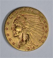 1914-D $2.5 GOLD INDIAN BU