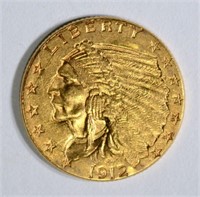 1912 $2.5 GOLD INDIAN BU